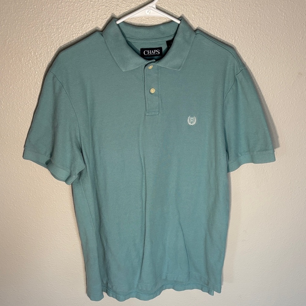 2- Chaps Men's Polo Shirt - Light blue